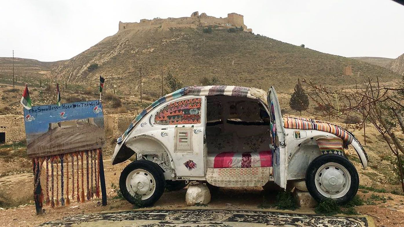Worlds Smallest Hotel Is An Old VW Beetle In A Jordan Desert Worlds Smallest Hotel Is An Old VW Beetle In A Jordan Desert