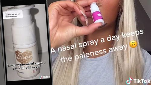 Medical experts have warned against using nasal tanning sprays being promoted on TikTok.