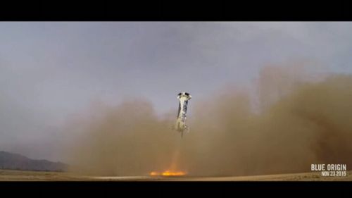 New Shepard touching down in west Texas. (Blue Origin)