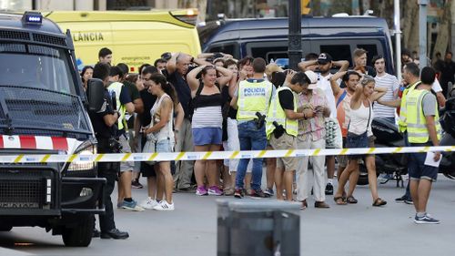 The aftermath of the Barcelona terror attack in August.