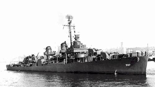 Of the 341 crew on board the USS Johnston DD-557 vessel, only 141 survived.