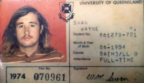 Young Wayne Swan's lustrous locks overshadow election message