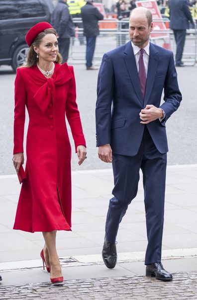 LONDON, ENGLAND - MARCH 10: Prince William, Prince of Wales and Catherine, Princess of Wales attend the 2025 Commonwealth Day Service at Westminster Abbey on March 10, 2025 in London, England. The Commonwealth represents a global network of 56 countries. (Photo by Mark Cuthbert/UK Press via Getty Images)