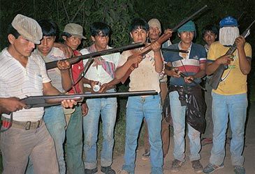 Which guerrilla group has been in conflict with Peru's government since 1980?