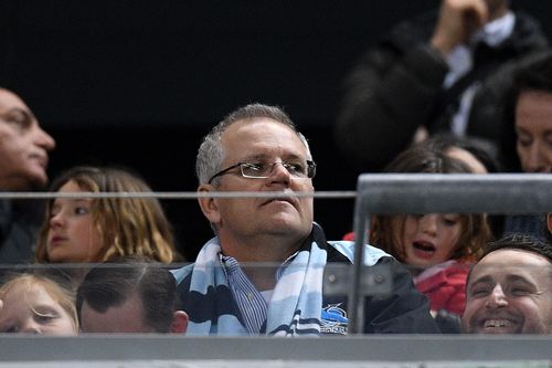 The Prime Minister saw his beloved Cronulla Sharks eliminated from the NRL finals in Sydney on Saturday night.