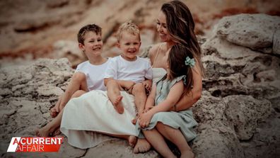 Renee Staska with her children Hudson, Austin and Holly.