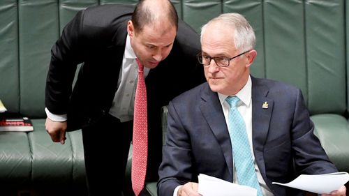 Josh Frydenberg and Prime Minister Malcolm Turnbull. (AAP)