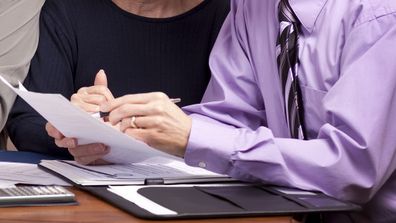 Woman meeting with financial advisor