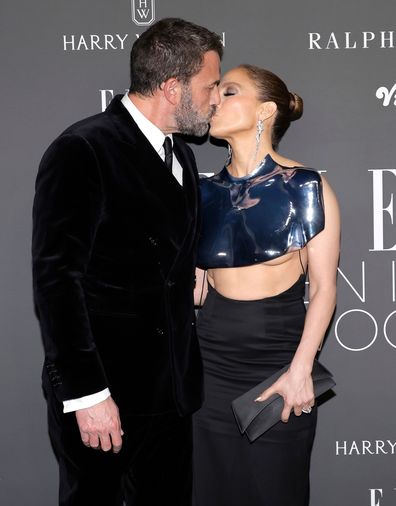 LOS ANGELES, CALIFORNIA - DECEMBER 05: (L-R) Ben Affleck and Jennifer Lopez attend ELLE's Women In Hollywood Celebration at Nya Studios on December 05, 2023 in Los Angeles, California. (Photo by Kevin Winter/Getty Images,)