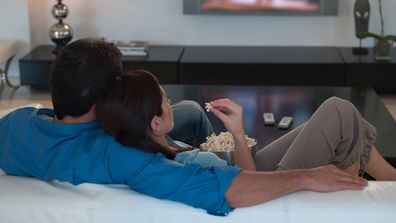 Couple watching TV