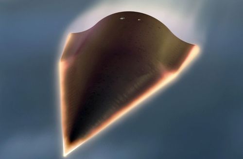 An artist impression of the US Falcon Hypersonic Technology Vehicle 2 (HTV-2). The Falcon HTV-2 is an unmanned, rocket-launched, maneuverable aircraft. (AP). 