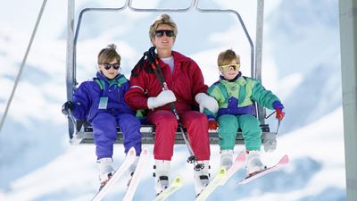 Prince William and Prince Harry hit the slopes, 1991