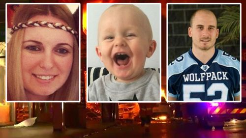 Bianka O'Brien, son Jude and neighbour Chris Noble were all killed in the Rozelle shop explosion. (Supplied)