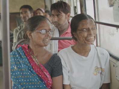 Acid attack survivors Geeta and Neetu Mahor.