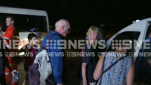 There were dramatic calls for help from tourists who found themselves caught in floodwaters. Picture: 9News