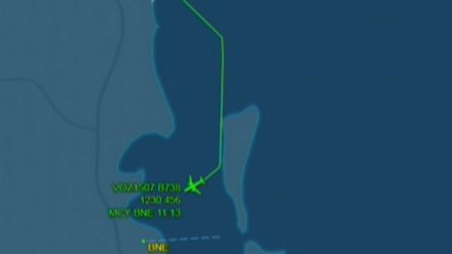 The plane had to be diverted to Brisbane Airport. (9NEWS)