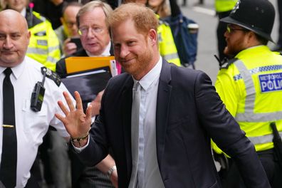 Prince Harry, Duke of Sussex, arrives to the Mirror Group Phone hacking trial at the Rolls Building at High Court on June 7, 2023 in London 
