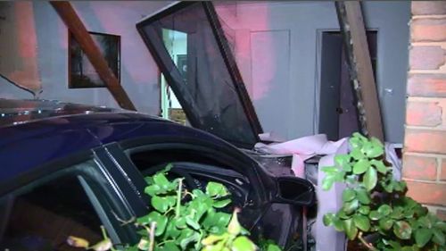 An 86-year-old grandmother has escaped uninjured after a car crashed through her bedroom window. (9NEWS)