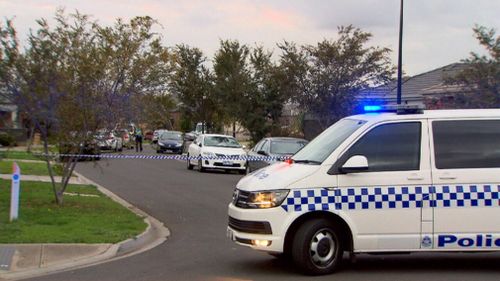 Police at the scene today. (9NEWS)