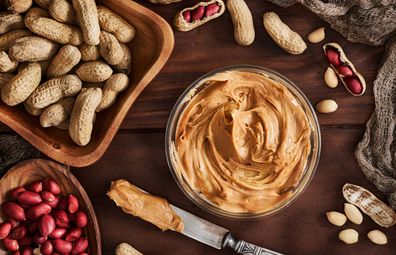 Healthy peanuts, nuts and peanut butter generic stock photo