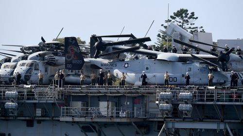 The US Navy amphibious assault ship USS Wasp is taking part in Operation Talisman Sabre with the Australian Defence Force.