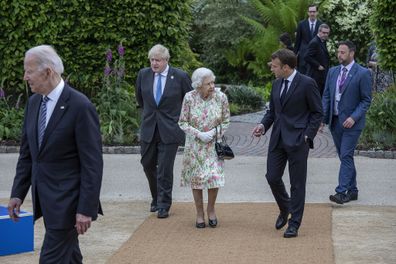 Queen Elizabeth and Boris Johnson Buckingham Palace G7 Summit