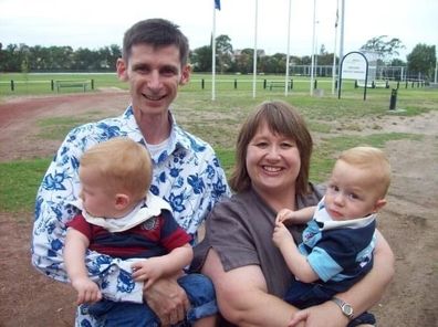 James and Ned younger with family