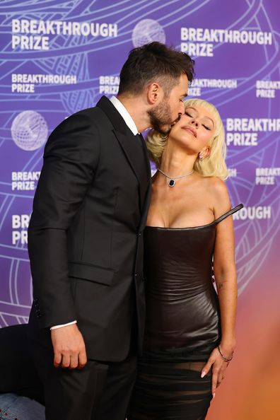 Christina Aguilera attend the 12th Breakthrough Prize Ceremony at Barker Hangar on April 18, 2026 in Santa Monica, California.  