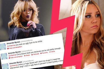 Amanda now claims these tweets to Rihanna were fake and she loves her... yeah, ok.