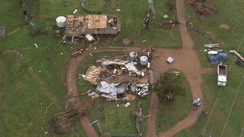 Damage caused by a tornado.