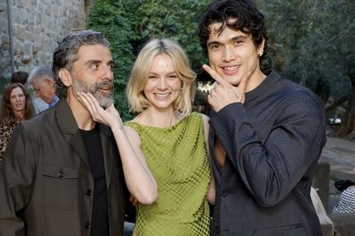 Oscar Isaac, Carey Mulligan and Charles Melton attend Netflix's BEEF Season 2 Montecito Tastemaker at a private home on April 10, 2026 in Montecito, California. 