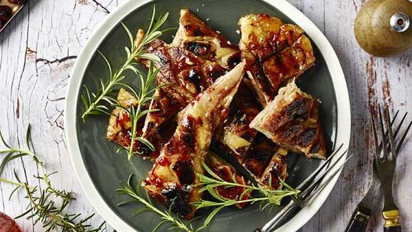 Jamie Fleming's cranberry glazed sticky lamb belly