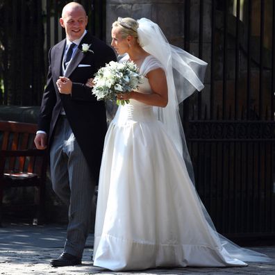 Mike Tindall and Zara Phillips on their wedding day in 2011.