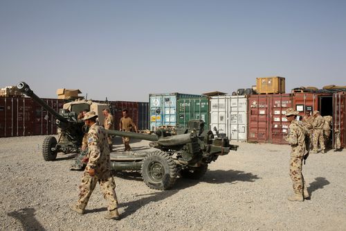Australian soldiers pictured in 2008, in Camp Bastion, Helmand Province, Afghanistan. 