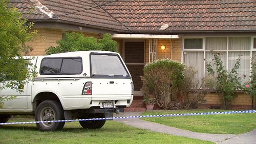 Forensic crews attended the Mulgrave home today to collect evidence. (9NEWS)