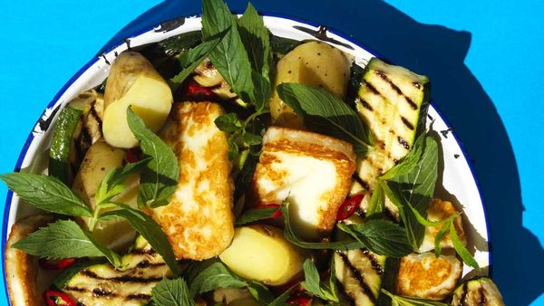 Spicy haloumi and potato salad recipe by We Love Our Lamb