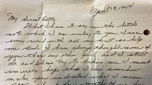 Man's 1944 love letter found within remodelled home's walls