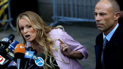 Stormy Daniels said she signed a confidentiality agreement over an alleged affair with President Donald Trump.