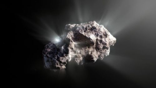 An artist's impression of what the surface of the 2I/Borisov comet might look like. 