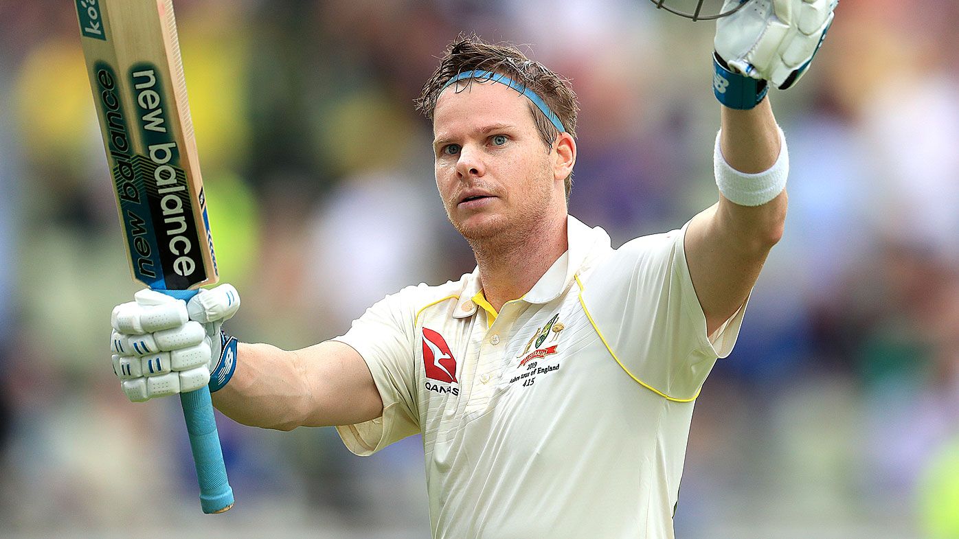 Steve Smith celebrates an Ashes century in his Test cricket comeback