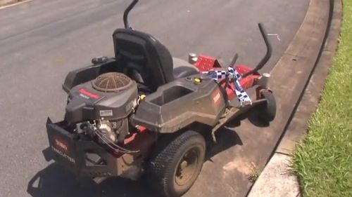 A man has been charged with high range drink driving south of the NSW border town of Tweed Heads while on his ride-on lawnmower.