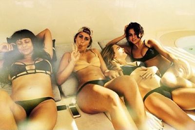 The bikini babes have been sunning it up on the luxury yacht 'Ecstasea' owned by Pakistani billionair Alshair Fiyaz.
