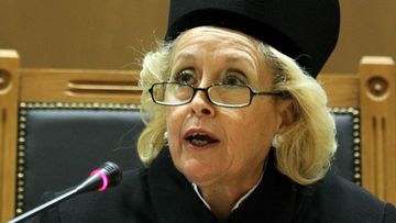 Vassiliki Thanou has been appointed Greece's caretaker PM. (AAP)