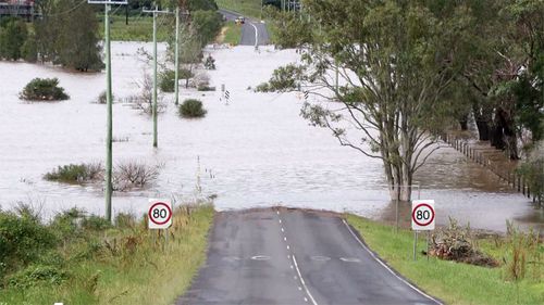 Floodwaters in Lismore in NSW.