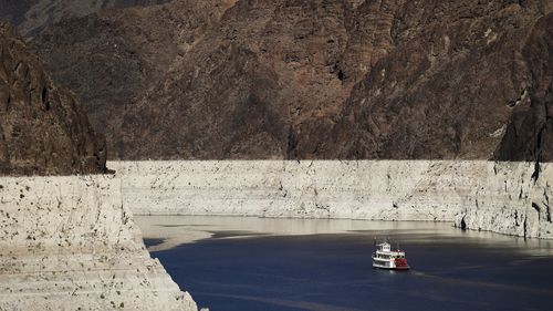 The dropping surface elevation of Lake Mead along the Arizona-Nevada border is the another sign of the drought's grip on the region. 