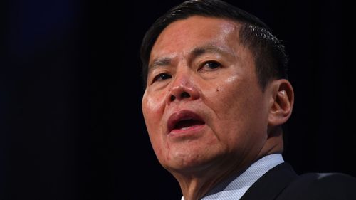 Optus chief executive Allen Lew announced the embarrassing situation today. Picture: AAP