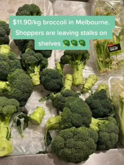Broccoli stems Coles
