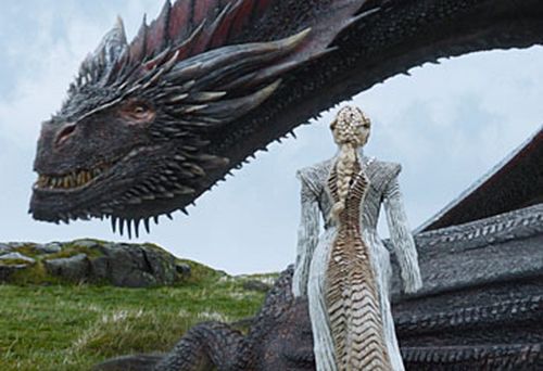 Daenerys Targaryen and dragon (HBO)