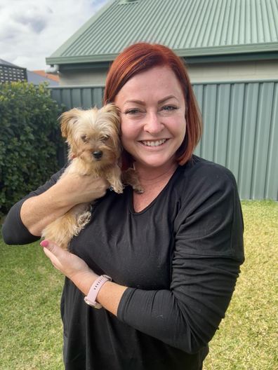 Shelly Horton with dogs.