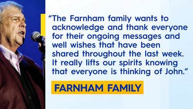 John Farnham family update statement 